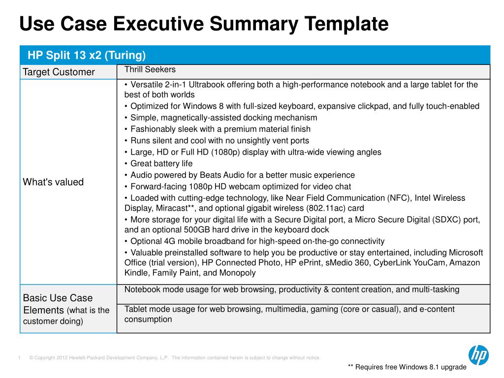 free use case template